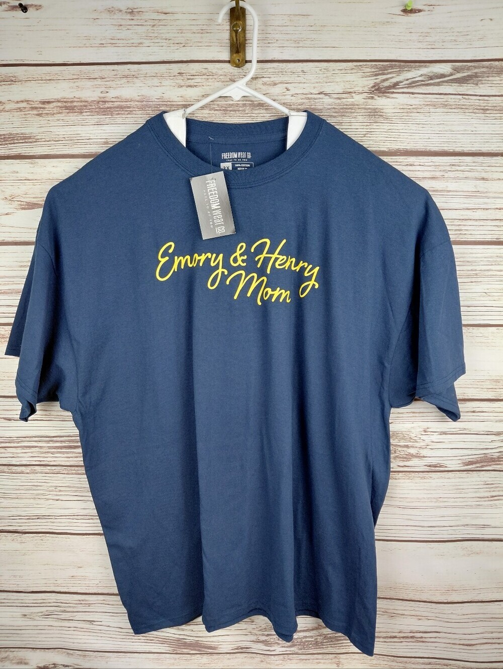 NWT Emory & Henry University E&H Womens 3X Cursive Mom Tee T-Shirt